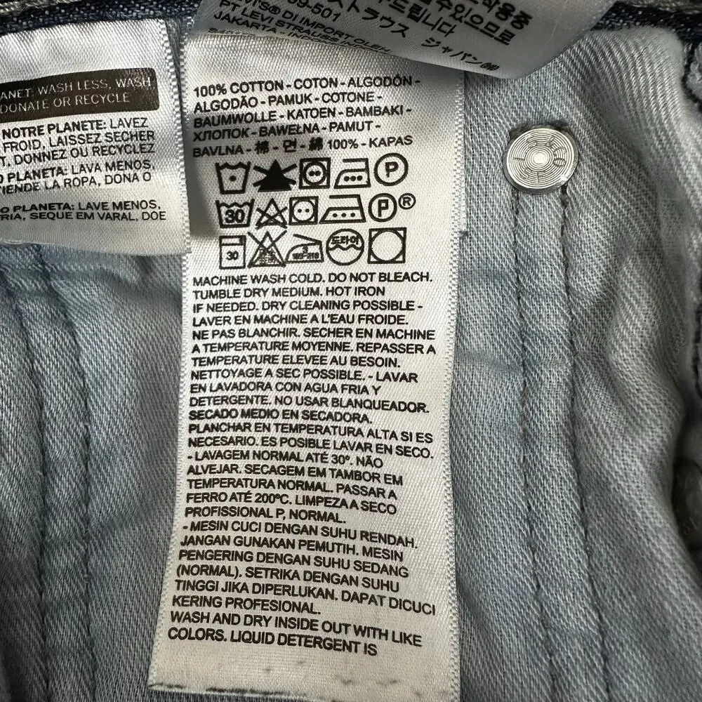 Levi's Men's 505 Straight Leg Jeans Denim Medium Wash Size 33x32
